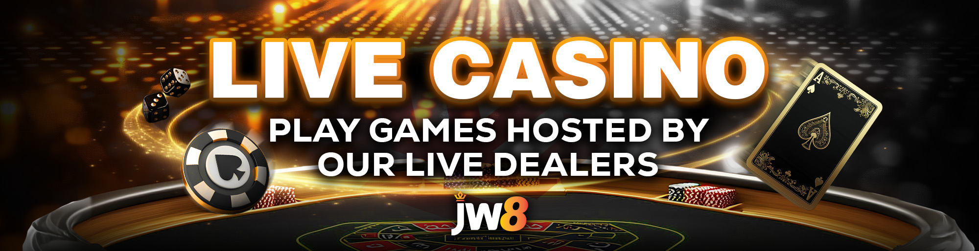 jw8 live casino banner